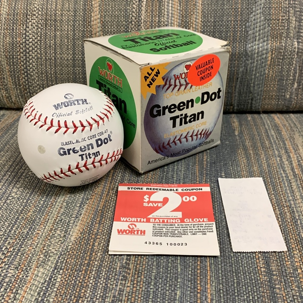 Worth Green Dot Titan (Elastomeric / Titanium Core) #28 Softball